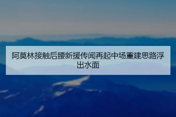 阿莫林接触后腰新援传闻再起中场重建思路浮出水面